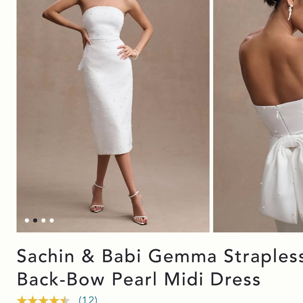 Sachin & Babi white midi dress